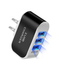 USB Wall Charger Plug Cube 3 Port